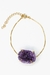 Pulseira Drusa Ametista com Garra Banho Ouro - comprar online