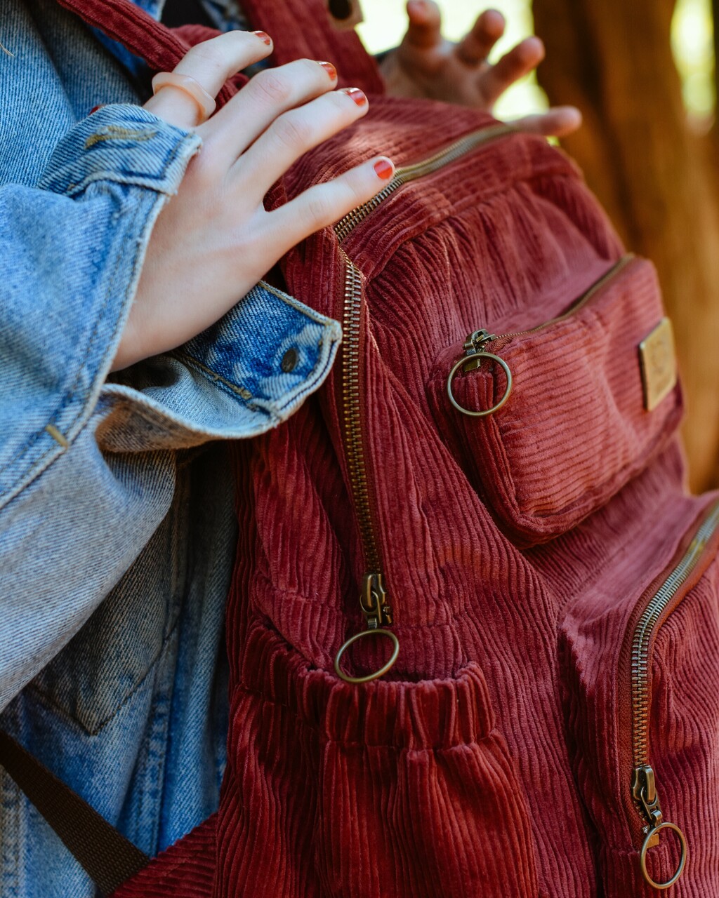 Mochilas de corderoy sale