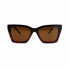 Óculos de Sol Sabrina Sato SS678 Feminino Quadrado em Acetato Vinho