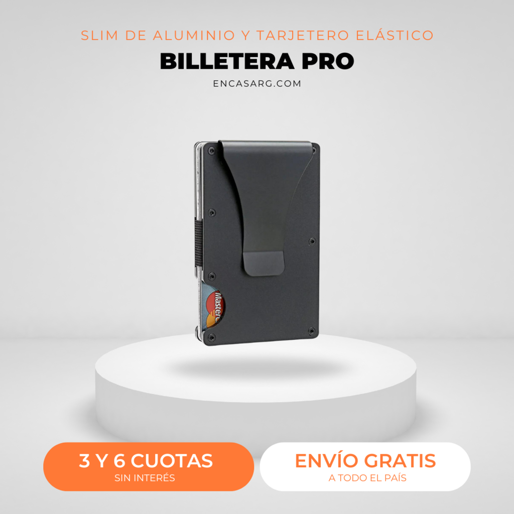 Compra Billetera Indestructible Slim de Aluminio con Clip y Tarjeter