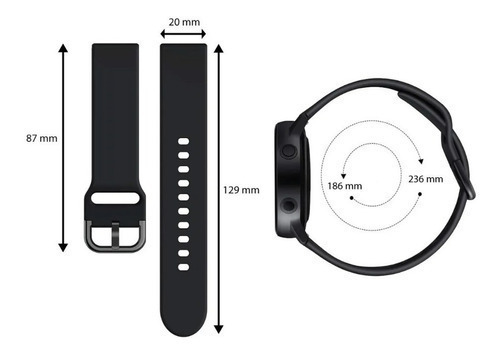 Malla Silicona Para Samsung Watch Active Gear 20mm