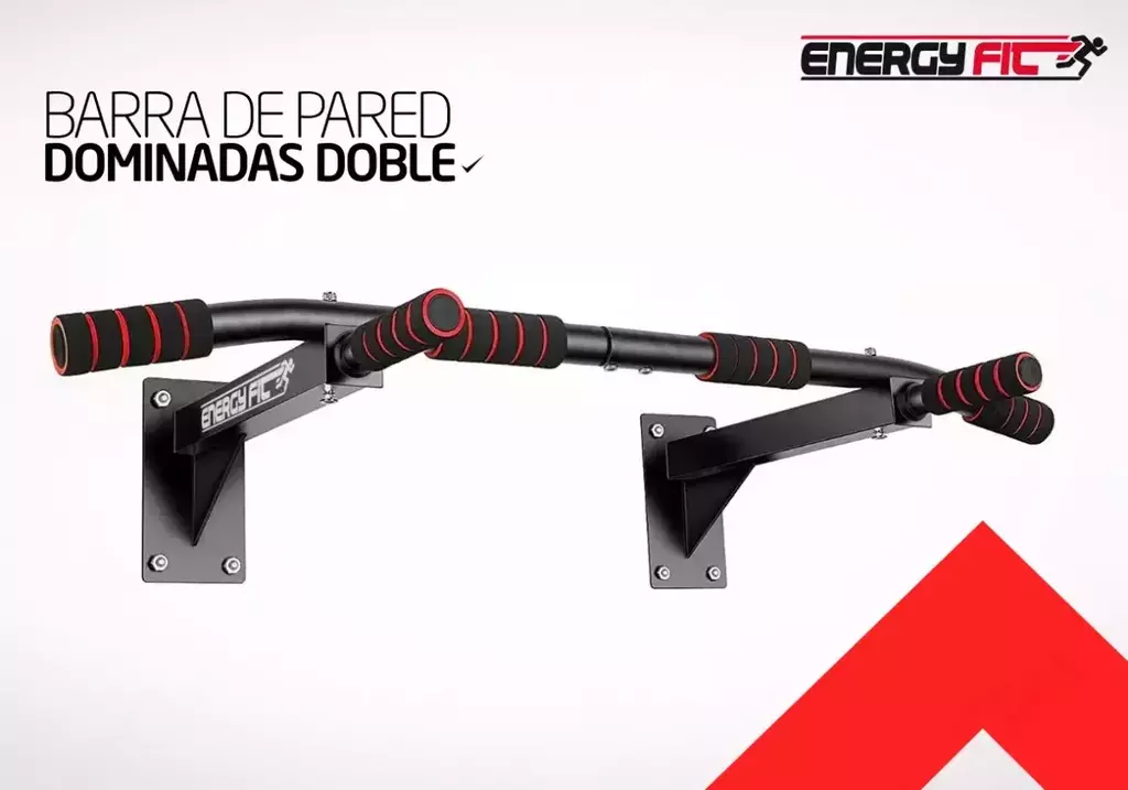 Barra Dominadas Pared Crossfit 200kg Triple Gancho