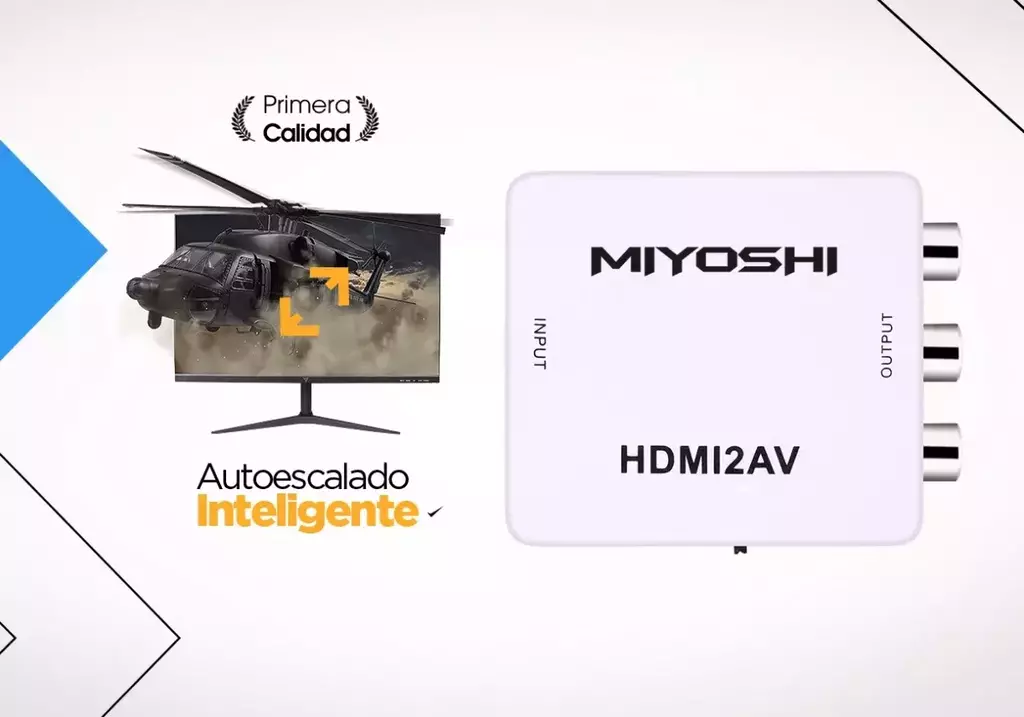 Conversor hdmi a rca adaptador tv tubo play convertidor 1080 sale