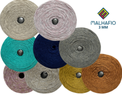 Fio Náutico Premium MALHAFIO-3mm-100% poliéster-500g-Aprox. 540mts