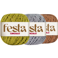 Fio Festa-CÍRCULO- 1,75 Nm. 571 tex-60% poliamida e 40% poliester