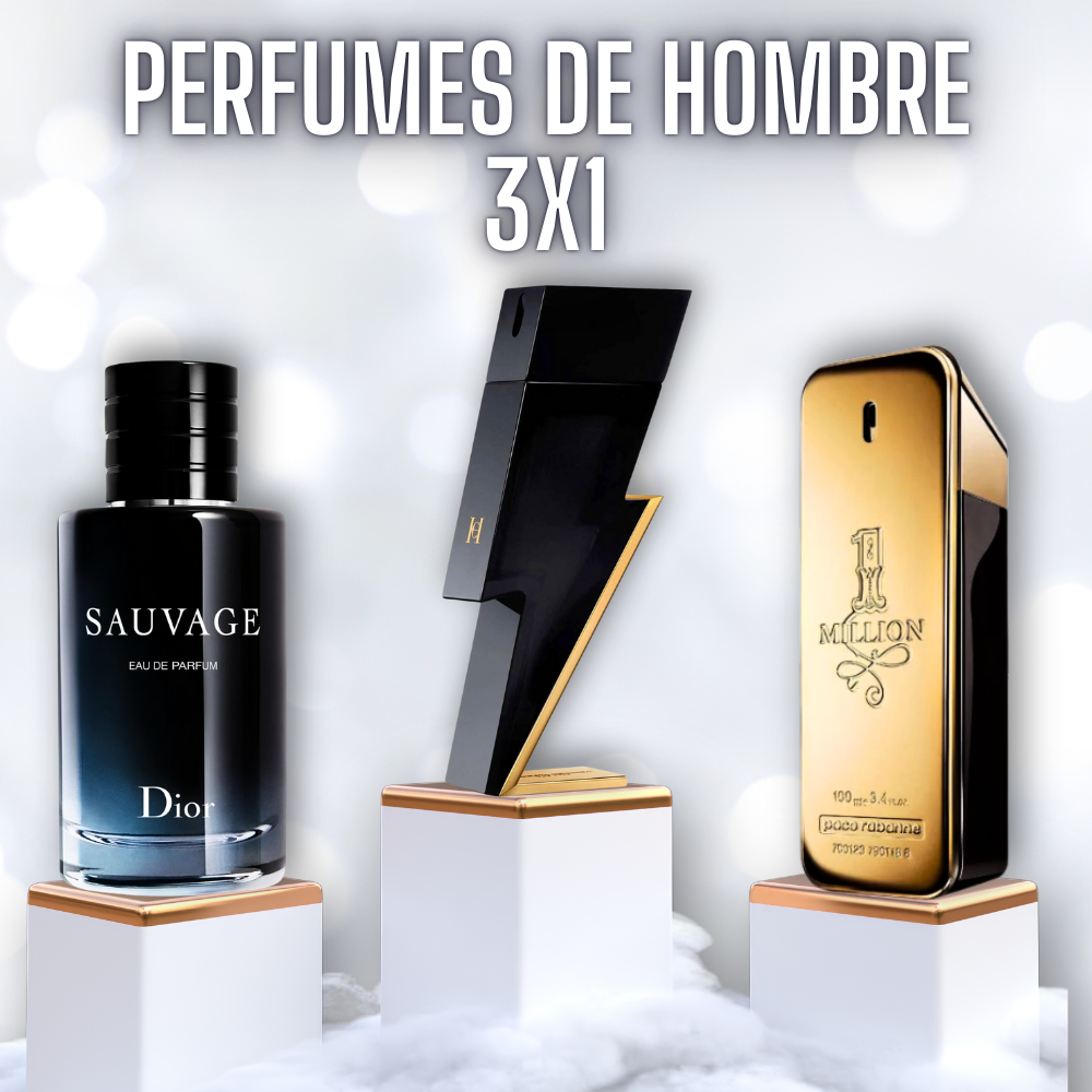 3X1 PERFUME HOMBRE PREMIUM Bad Boy One MIllion Sauvage