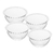 Conjunto 4 Bowls de Cristal Pearl 14cm x 8cm - Wolff - comprar online