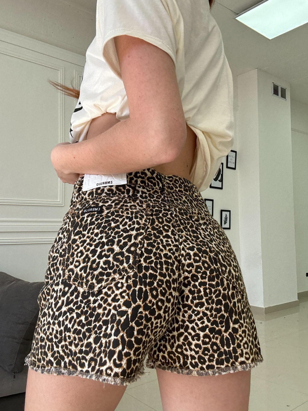 Short de animal print hotsell
