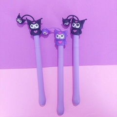 Lapiceras Kuromi Negro y Violeta x 10 Unidades