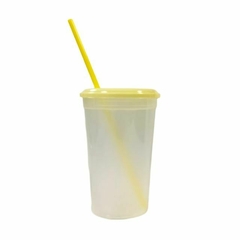 Vasos Transparente de 500 ML Tapa y Sorbete x 40 U - comprar online