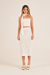 Saia Midi Crepe Off White - loja online