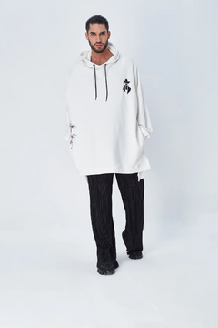 HOODIE KITSUTSUKI WHITE BRUSHED 6 - tienda online