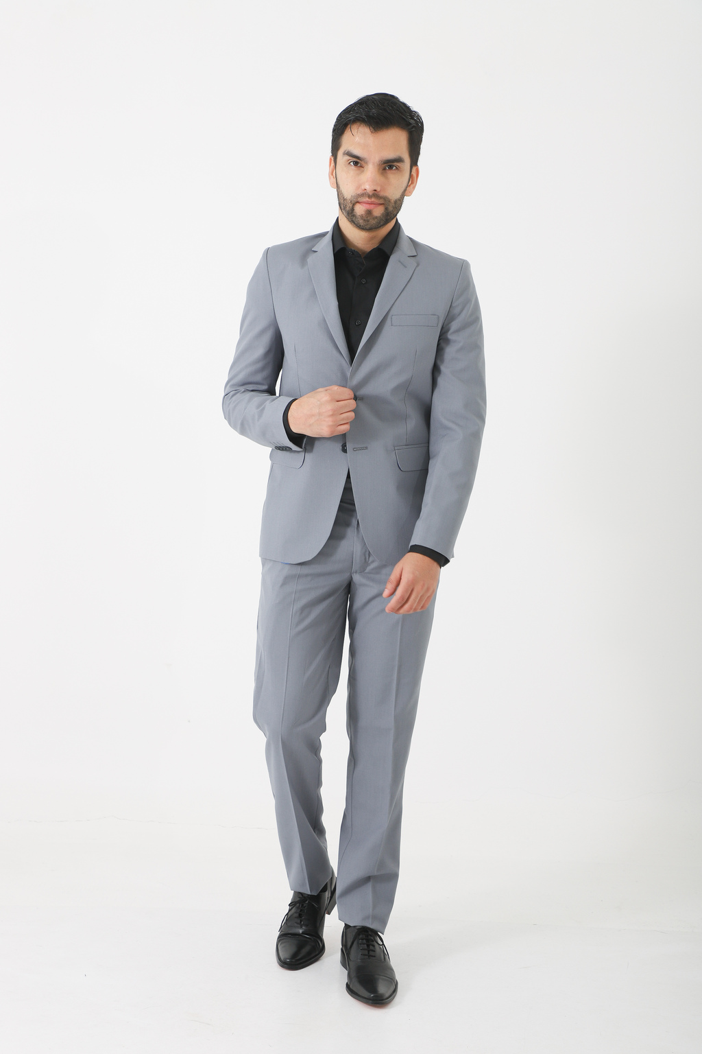 Traje Gris Cemento Slim Fit para Alquiler y Venta