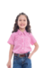 Camisa Feminina Infantil Xadrez Mosaico Manga Curta