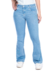 Calça Feminina Flare Para Baixinhas Delavê Blue Star