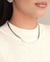 Choker Malha Fita 5 mm Banho Ródio Branco