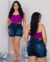 Shorts Jeans Plus Size Cintura Alta - comprar online