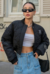 Jaqueta Cropped Bomber na internet