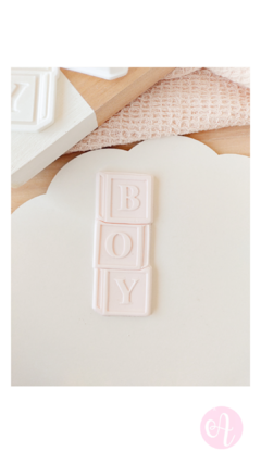 Stamp + Cortante Cubos Baby Boy - comprar online