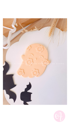 Stamp + Cortante Fantasmita Flores Halloween - comprar online