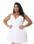 Camisola Plus Size Gabi, modelo branco com detalhes em renda, exibindo um design confortável e elegante.