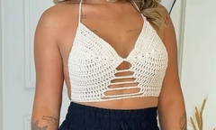 Cropped Bia em Crochê na internet