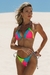 Top Cortininha e Tanga Dupla Face Bahamas Neon