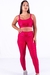 Conjunto Fitness Top Básico e Calça Básica Pink Canelado