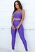 Conjunto Fitness de Compressão Top Básico e Calça Básica Violeta