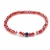 Pulsera Cristal Rojo Tornasol Con Ojo Protector - Elastizada -