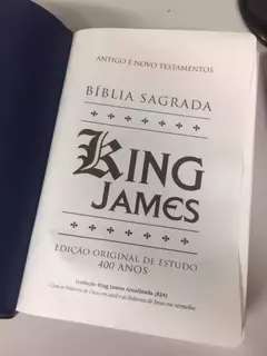 Bíblia de Estudo King James | KJA Letra Grande | Preta - Livraria Página Virada Cultura Cristã