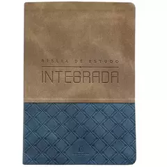 Bíblia de Estudo Integrada | NVI | Letra Normal | Capa Luxo Cinza e Azul