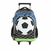 Mochila C/Rodinhas Futebol Azul Luxcel