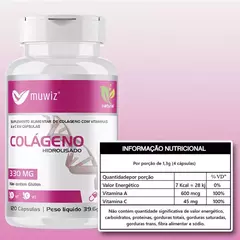 Colágeno Hidrolisado 330Mg 120 Cápsulas 330Mg C/ Vitamina A Muwiz - comprar online