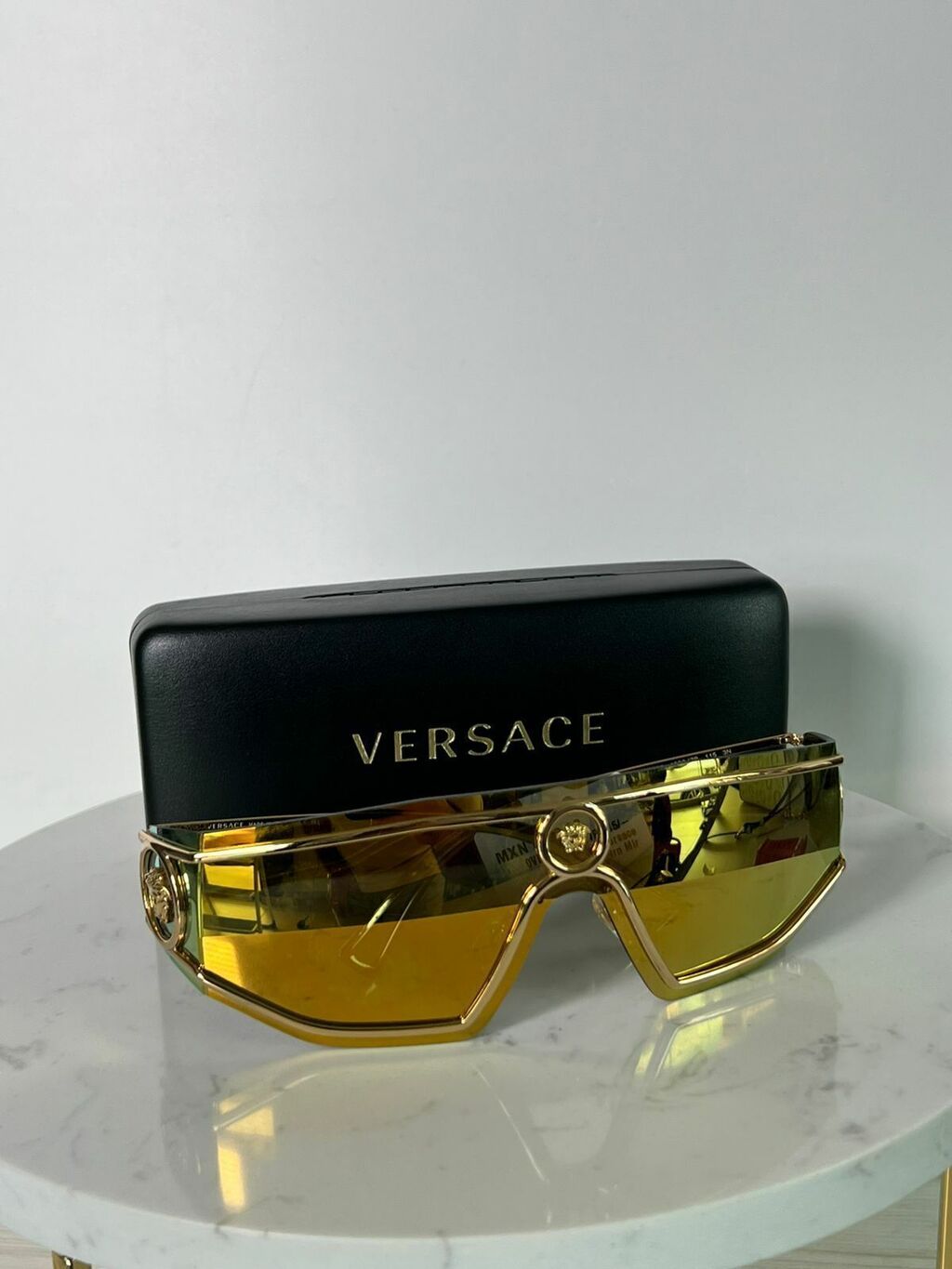 Lentes versace dorados new arrivals