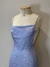 Vestido Longo Florido Azul - comprar online