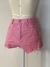 Shorts Jeans Rosa Animale