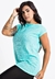 Blusa Turquesa Fitness Tela Manga Curta | REF: BLMC1 - Aurorize