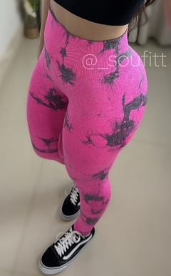 Legging AVULSA empina bumbum estampa gringa pink com preto