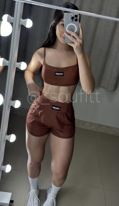 Conjunto de short esportivo Jade poliamida premium - loja online