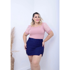 Short Saia com Cinto Bengaline Detalhe Laterais - loja online