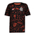 Camisa pré-jogo do Flamengo 22/23, masculina, nas cores preto e vermelho, com estampas de ícones do time.