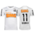 Camisa retrô branca do Santos, temporada 2011/2012, com o nome Neymar e número 11 nas costas.