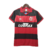 Camisa retrô do Flamengo, modelo 1990, nas cores vermelha e preta, com logo da Adidas e estampa "LUBRAX".