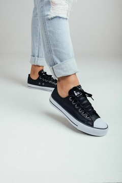 Tênis All Star Preto Courino - comprar online