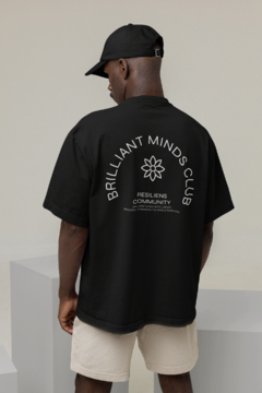 Camiseta Oversized Brilliant Mind Preto - comprar online