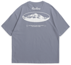 Camiseta Oversized Mountain Cinza