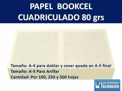 Papel Bookcel A-4 Rayado, Punteado, Cuadriculado x 250 hojas - comprar online