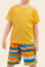 Conjunto Infantil Menino Meia Malha e Tricoline - comprar online