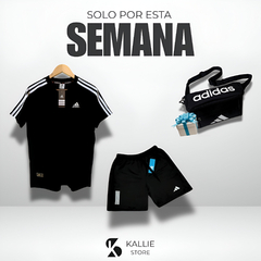 PROMO ADIDAS Remera + Short + Riñonera de REGALO